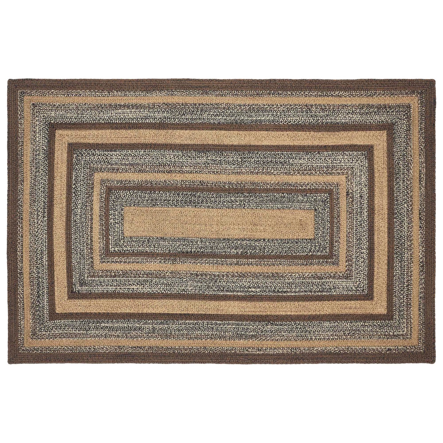 Espresso Jute Rug with Rug Pad