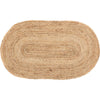 Natural Jute Oval Rug with Rug Pad
