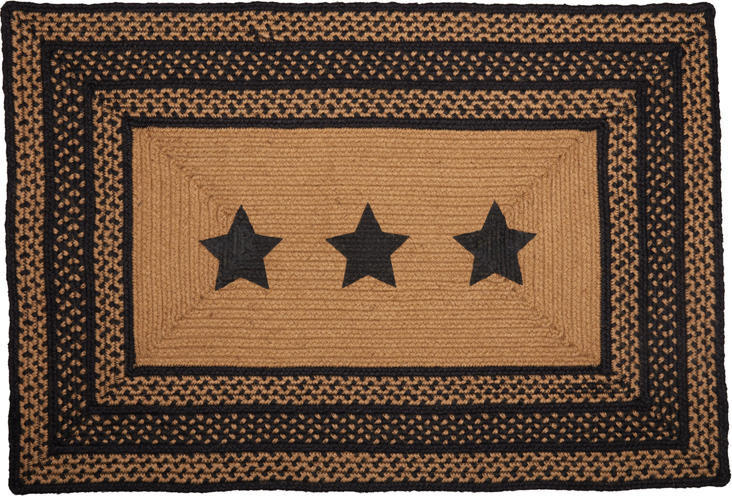 Farmhouse Star Jute Rug with Rug Pad