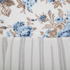 Blue Floral Ruffled Shower Curtain