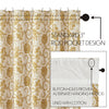 Gold Floral Shower Curtain