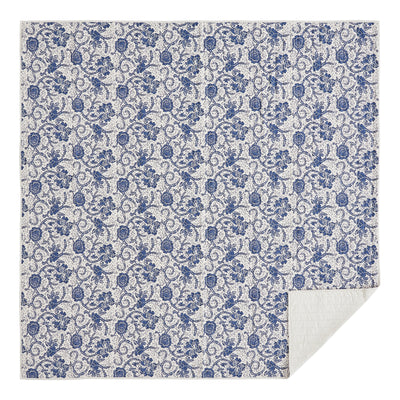 Navy Floral Quilt