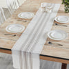 Dove Grey & White Indoor/Outdoor Table Runner