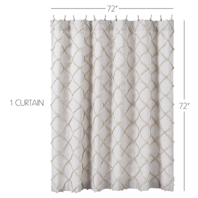 Tan Lattice Shower Curtain