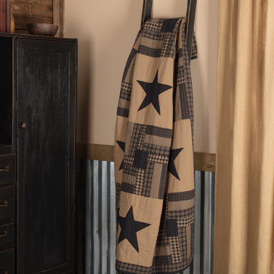 Black Star Quilted Throw