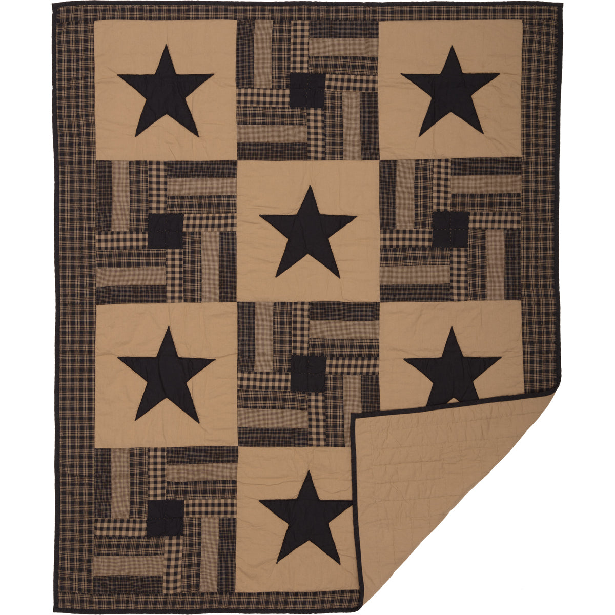 Black Star Quilted Throw