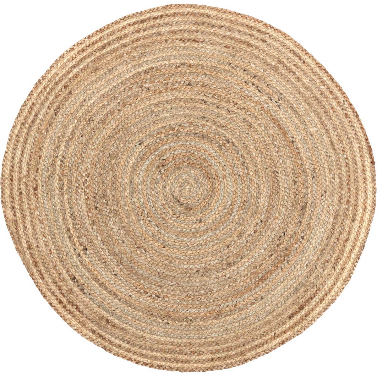 3ft Round Jute Rug with Rug Pad