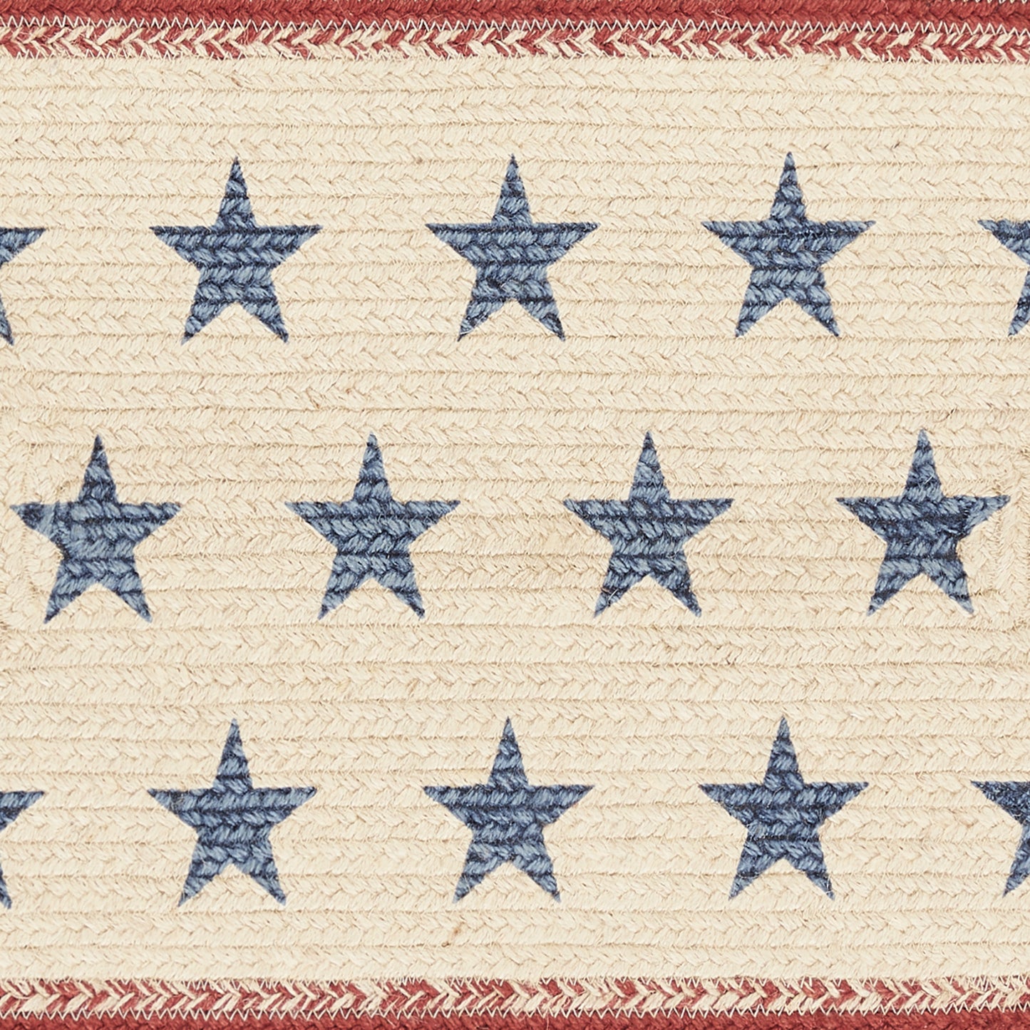 Patriotic Jute Oval Rug with Rug Pad